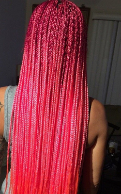 Afrika Zenci Örgüsü ve Rasta İçin Sentetik Saç Pink Neon Pembe